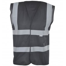 Hi Visibility Reflective Black Vests RSW199BL